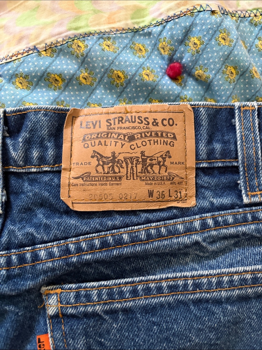 20505 0217 Orange Tab Levi's Men's Denim Straight Jeans